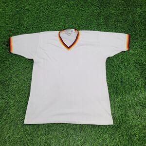 Vintage 90s MOD Ringer Shirt Womens Medium 19x25 USA
